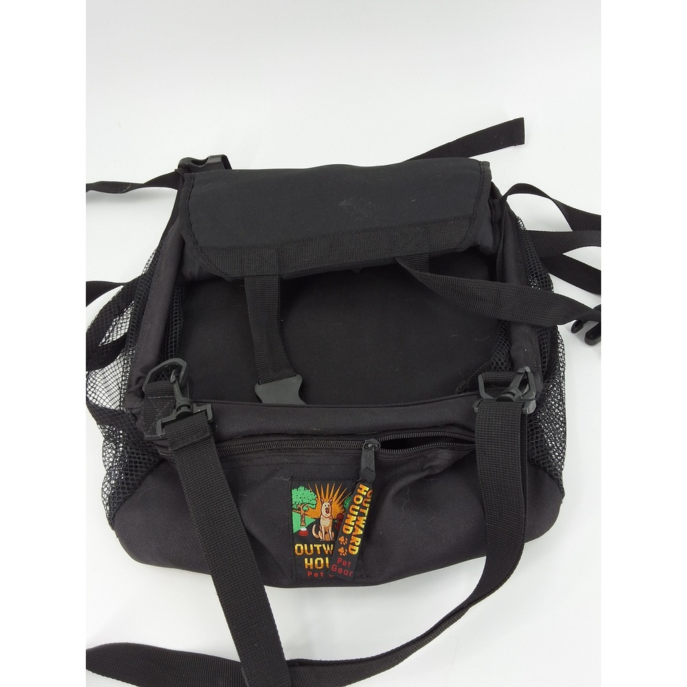 Outward Hound Pet Carrier Backpack Black Small Dog Cat Travel Bag Mesh Sides